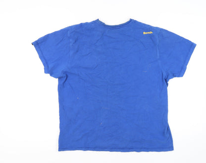 Unisex Adults UK Size XL Bench Blue Basic T-Shirt