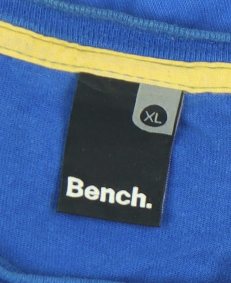 Unisex Adults UK Size XL Bench Blue Basic T-Shirt