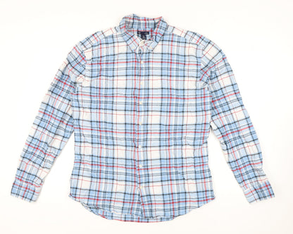 Gap Men's Multicoloured XL Slim Fit Plaid Shirt