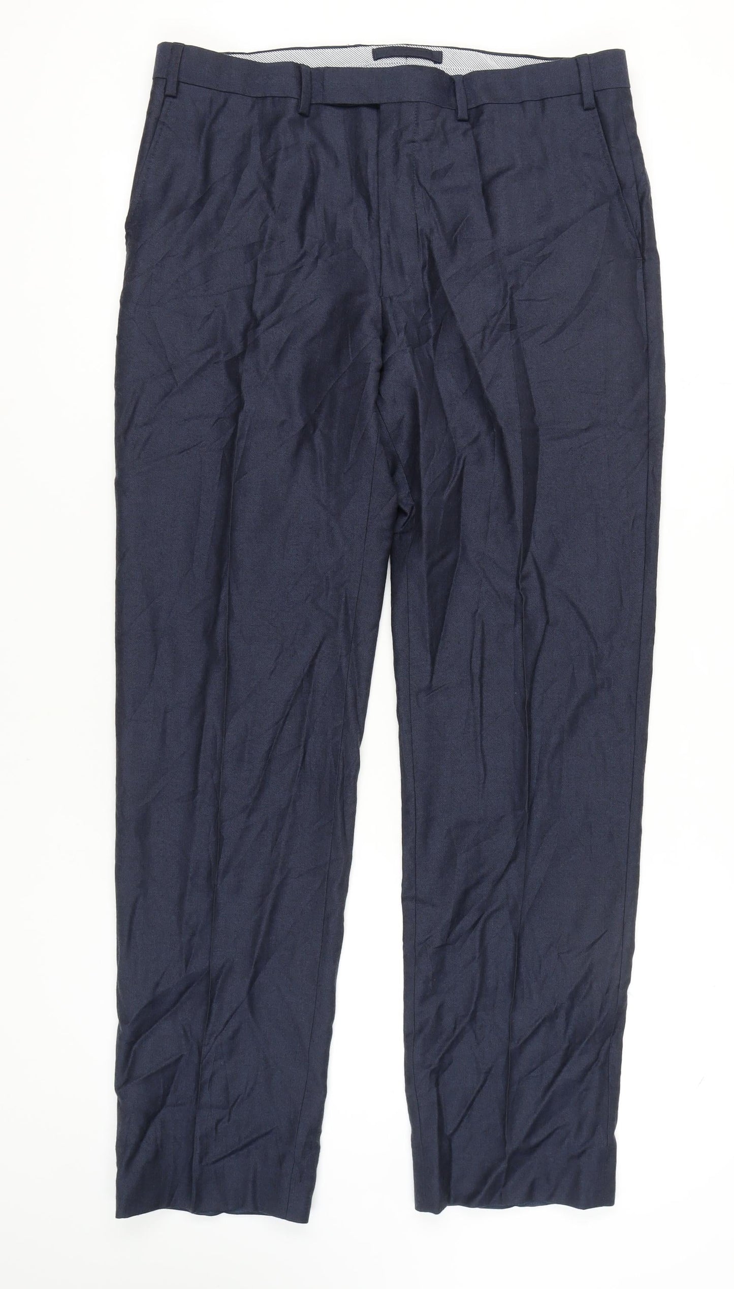 Marks and Spencer Mens Blue Dress Pants 36 Regular Fit