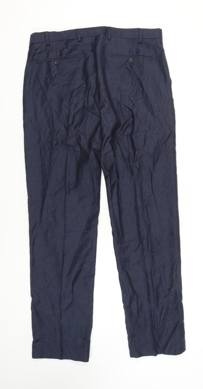 Marks and Spencer Mens Blue Dress Pants 36 Regular Fit