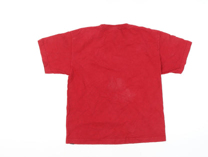 Unisex Adults UK Size L VANS Red Basic T-Shirt