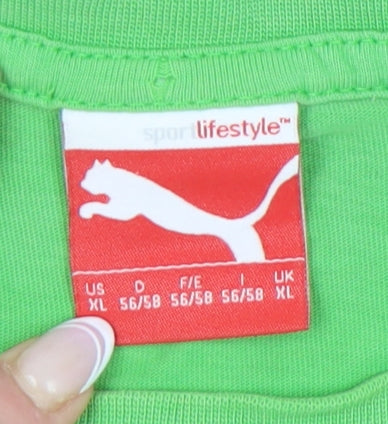 Puma Men's Green Graphic Logo T-Shirt XL