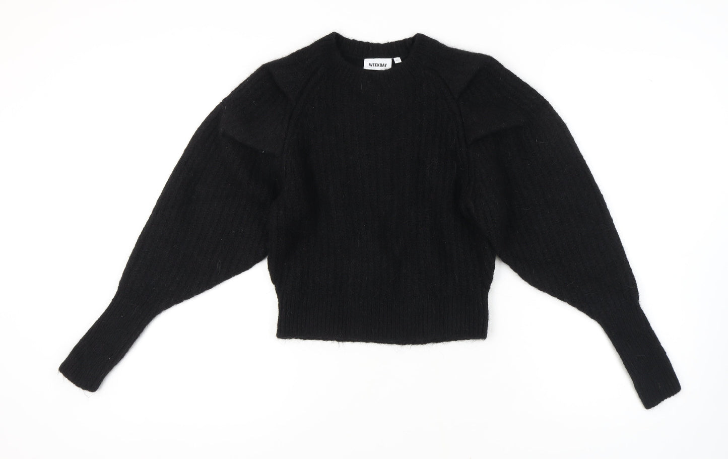 Womens UK Size XS Weekday Black Pullover Jumper