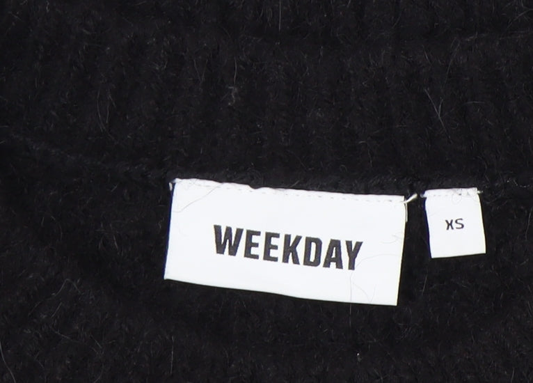 Womens UK Size XS Weekday Black Pullover Jumper