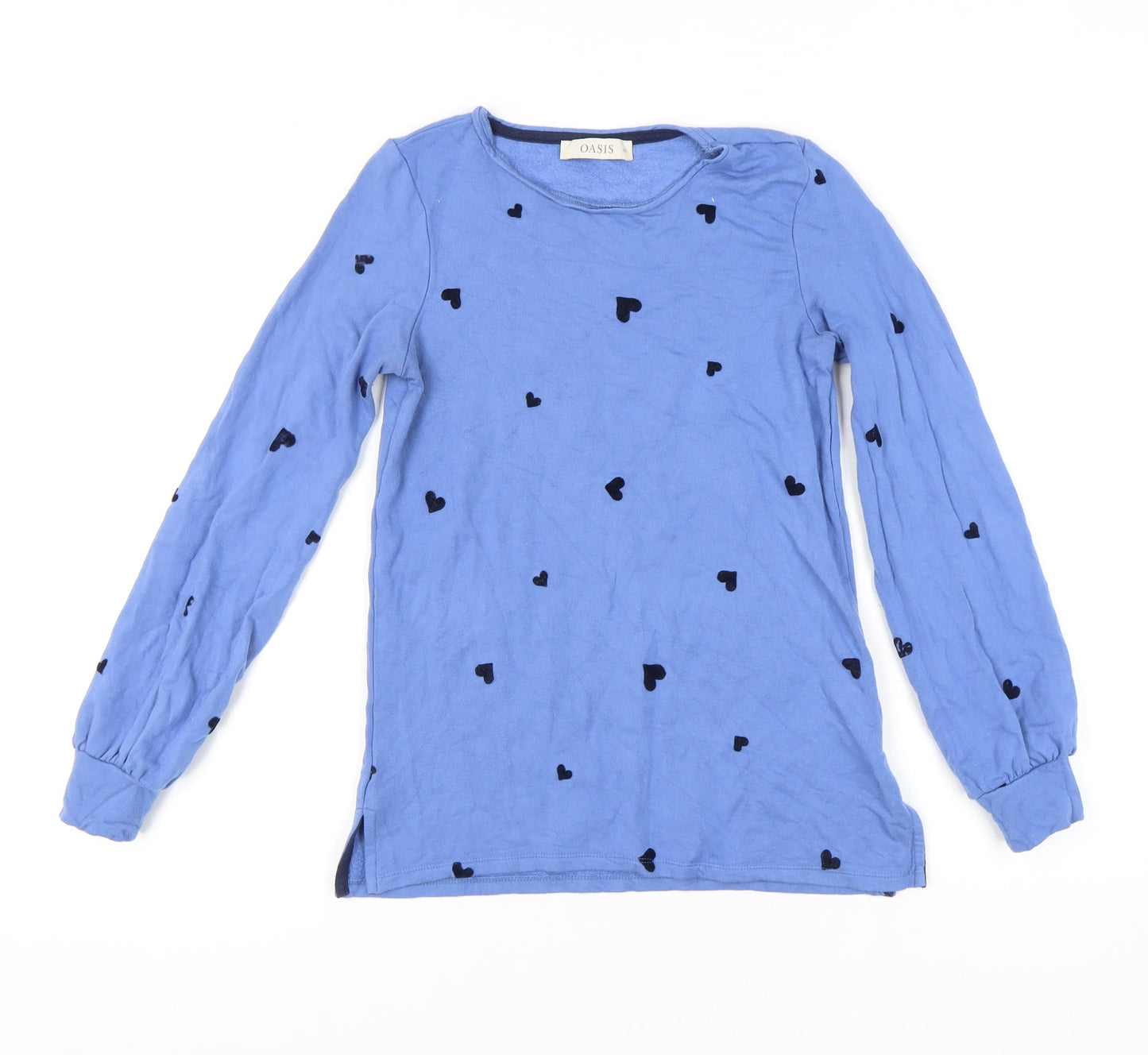 Womens UK Size XS Oasis Blue Basic T-Shirt