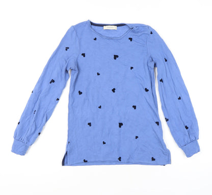Womens UK Size XS Oasis Blue Basic T-Shirt