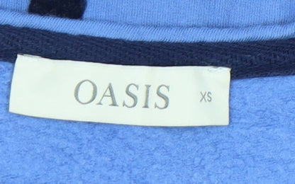 Womens UK Size XS Oasis Blue Basic T-Shirt