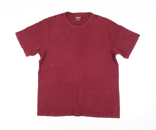Lands' End Men's Red Cotton T-Shirt M