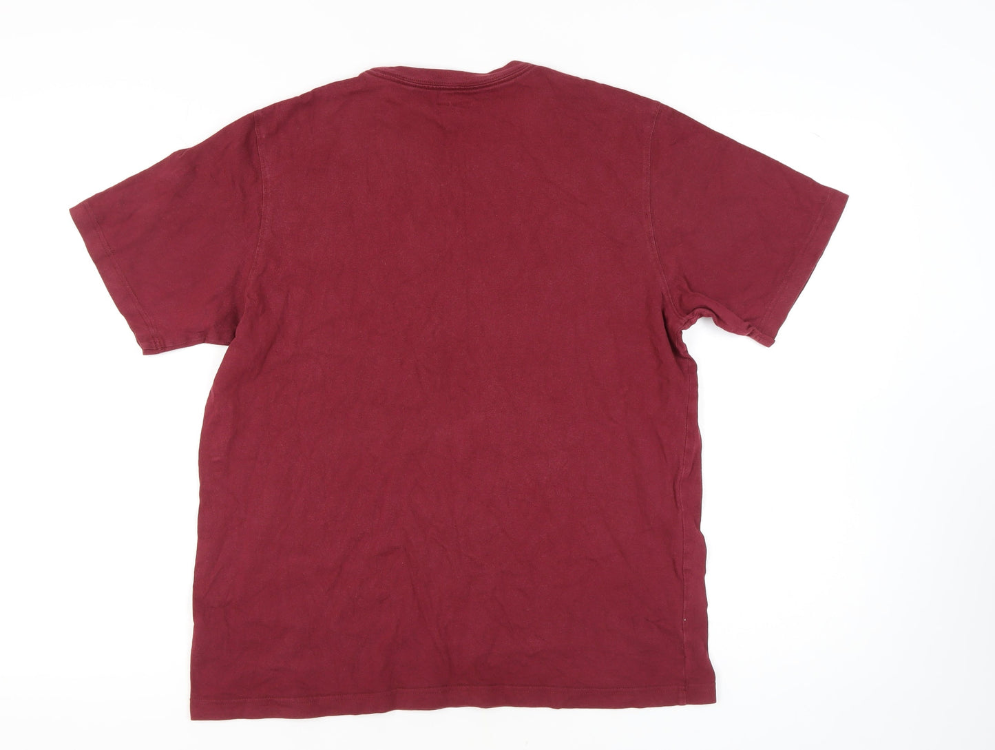 Lands' End Men's Red Cotton T-Shirt M