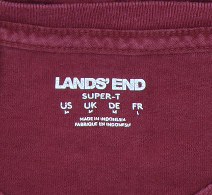 Lands' End Men's Red Cotton T-Shirt M