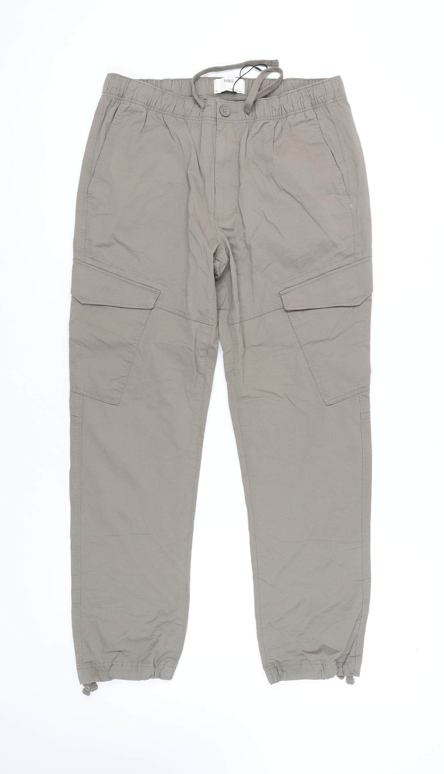 Marks and Spencer Men's Grey Cargo Trousers M