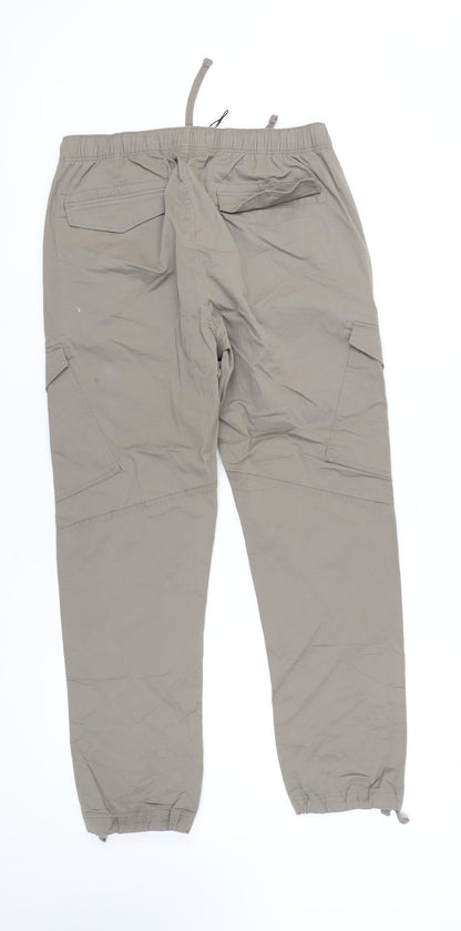 Marks and Spencer Men's Grey Cargo Trousers M
