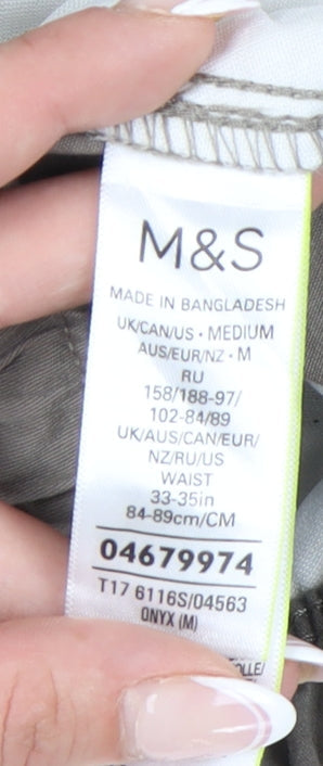 Marks and Spencer Men's Grey Cargo Trousers M