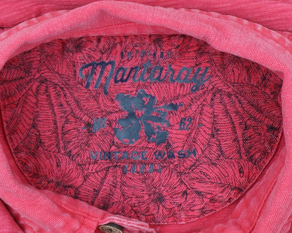 Mantaray Men's Red Medium Polo Shirt, Short Sleeve, Casual