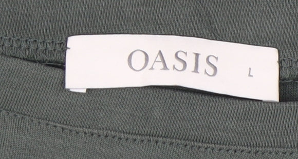 Oasis Women's Green T-Shirt Dress, Size L, Casual