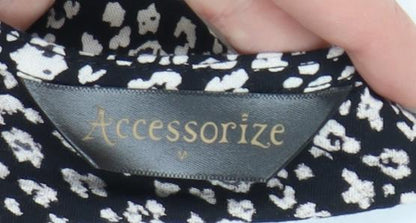 Accessorize Black Women's Sleeveless Jumpsuit, Animal Print