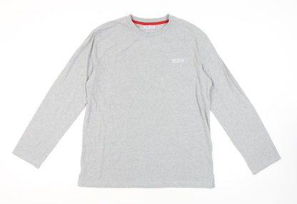 Tumi Men's Grey Long Sleeve Crew Neck T-Shirt Size L