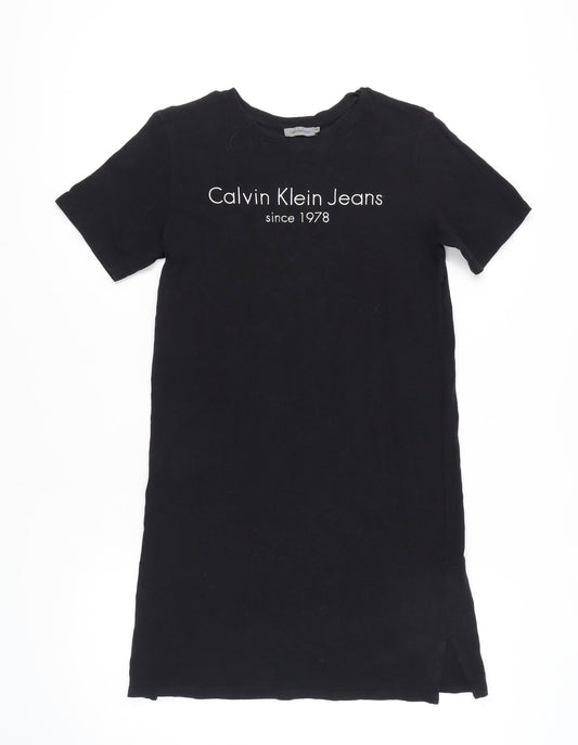 Calvin Klein Jeans Women's Black XS T-Shirt Dress