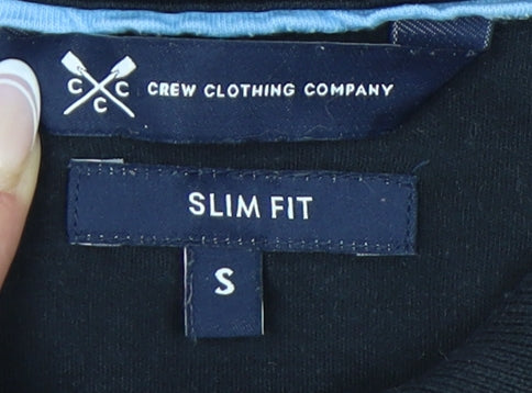 Crew Clothing Men’s Black Slim Fit Polo Shirt - Small