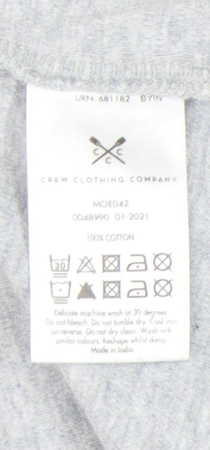 Crew Clothing Co. Men's Grey Slim Fit Polo, S, Cotton