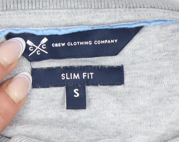 Crew Clothing Co. Men's Grey Slim Fit Polo, S, Cotton