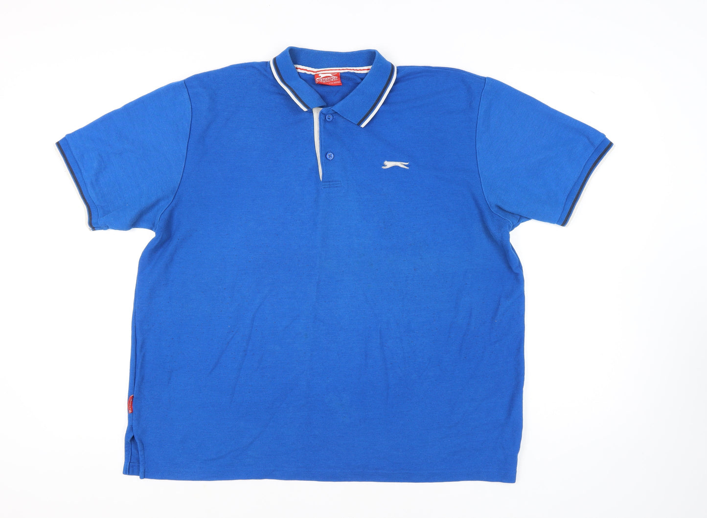 Slazenger Men's Blue 2XL Cotton Polo Shirt