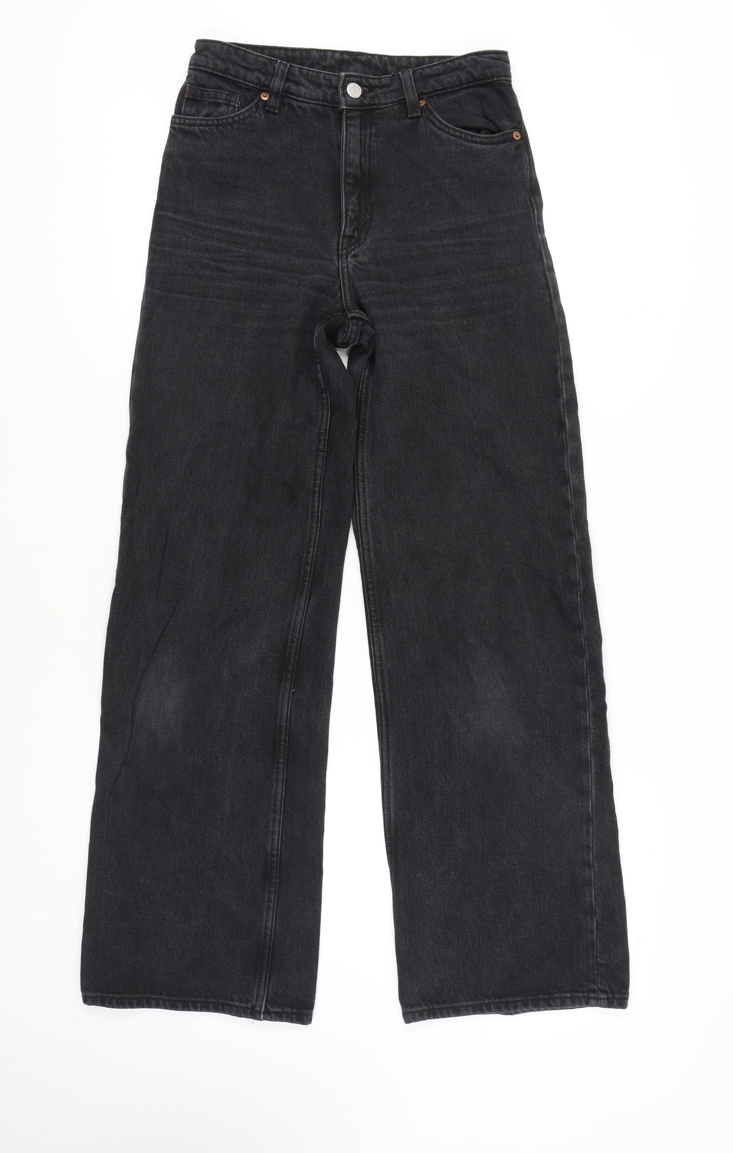 Monki Women's Black 26 Wide-Leg Jeans