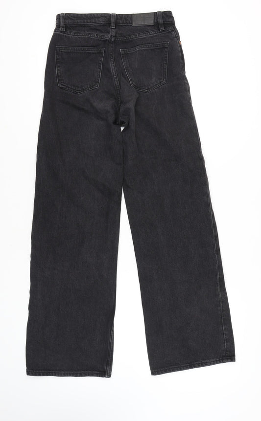 Monki Women's Black 26 Wide-Leg Jeans