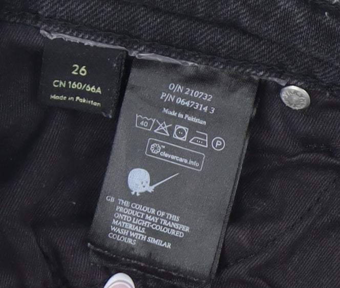 Monki Women's Black 26 Wide-Leg Jeans