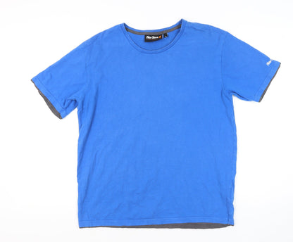Peter Storm Men's Blue Cotton Crew Neck T-Shirt L
