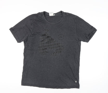 Money Men's XL Black Cotton Crew Neck T-Shirt