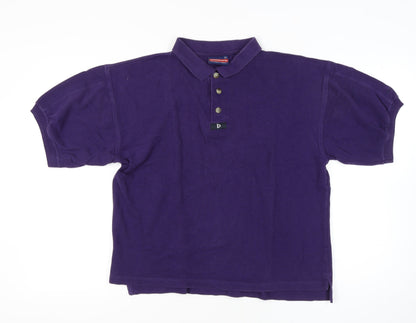 Donnay Men's Purple Cotton Polo Shirt Large