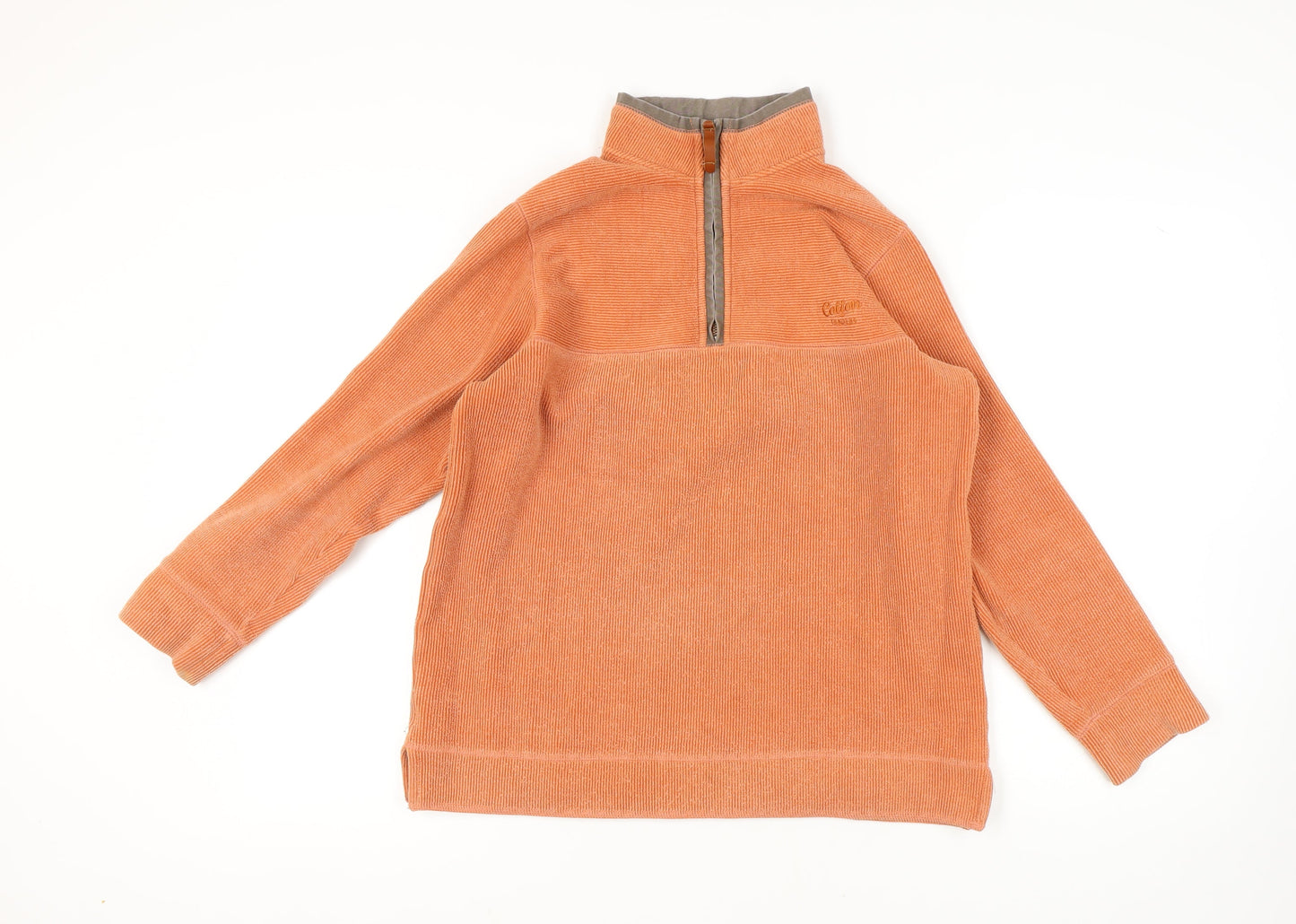 Mens UK Size S Cotton Traders Orange Pullover Sweatshirt