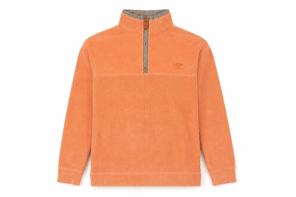 Mens UK Size S Cotton Traders Orange Pullover Sweatshirt