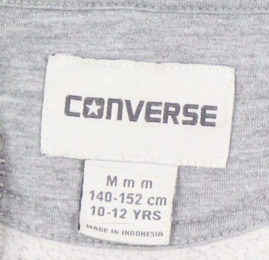 Converse Unisex Kids Grey Full Zip Hoodie - 10-12 Years