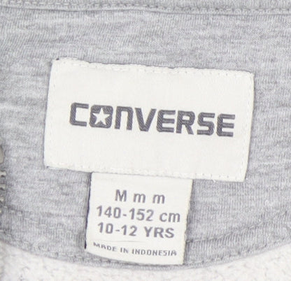 Converse Unisex Kids Grey Full Zip Hoodie - 10-12 Years
