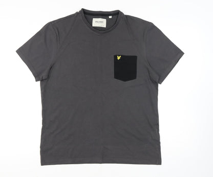 Lyle & Scott Men’s Grey Cotton T-Shirt, Size L