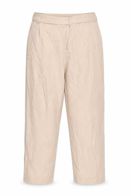 Mint Velvet Women's Beige Belted Trousers Size 12