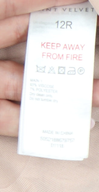 Mint Velvet Women's Beige Belted Trousers Size 12