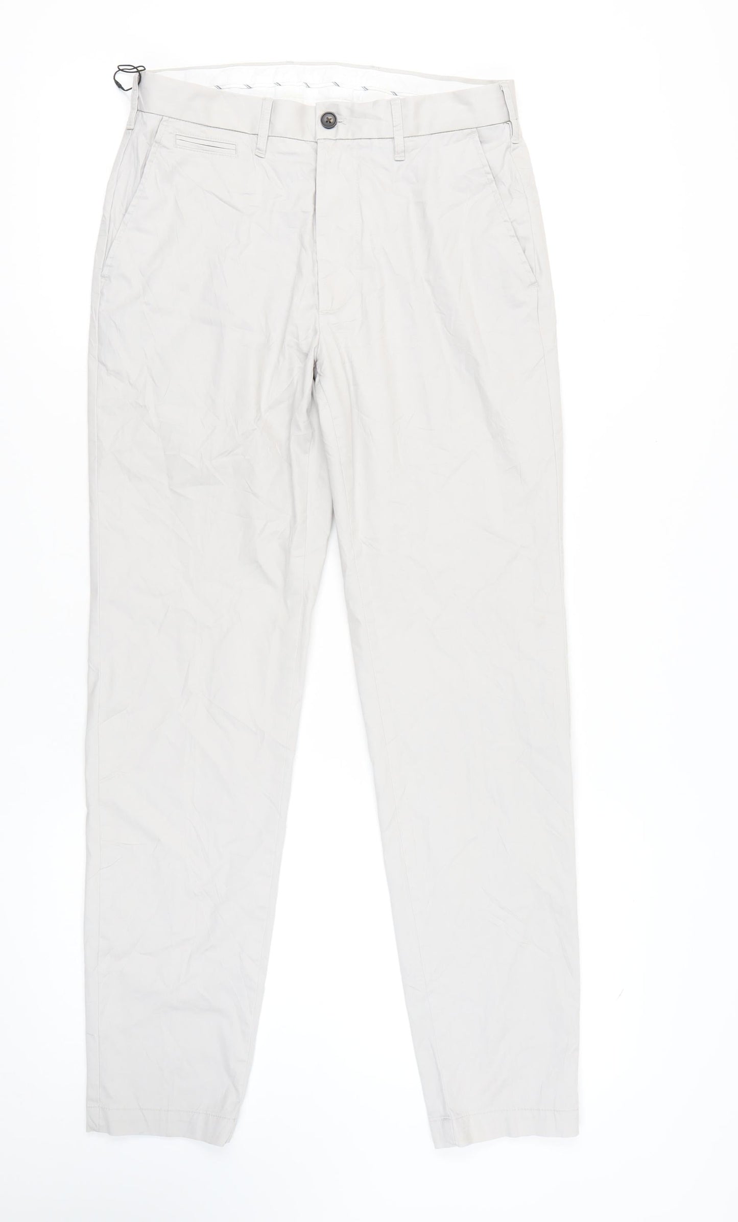 Marks and Spencer Men's Beige Regular Fit Trousers