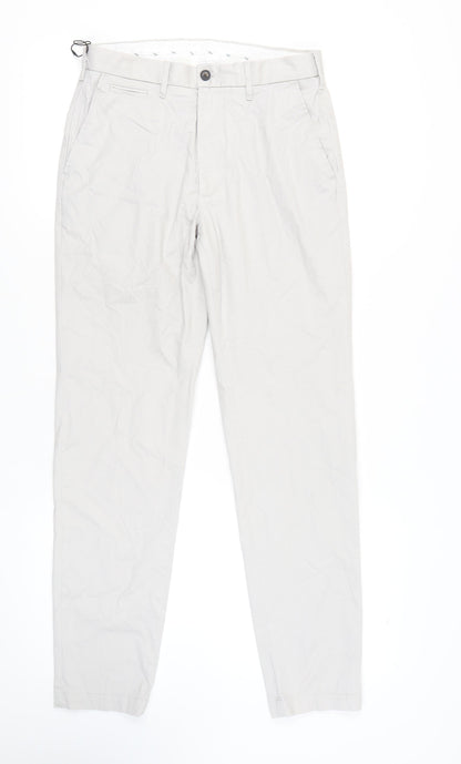 Marks and Spencer Men's Beige Regular Fit Trousers