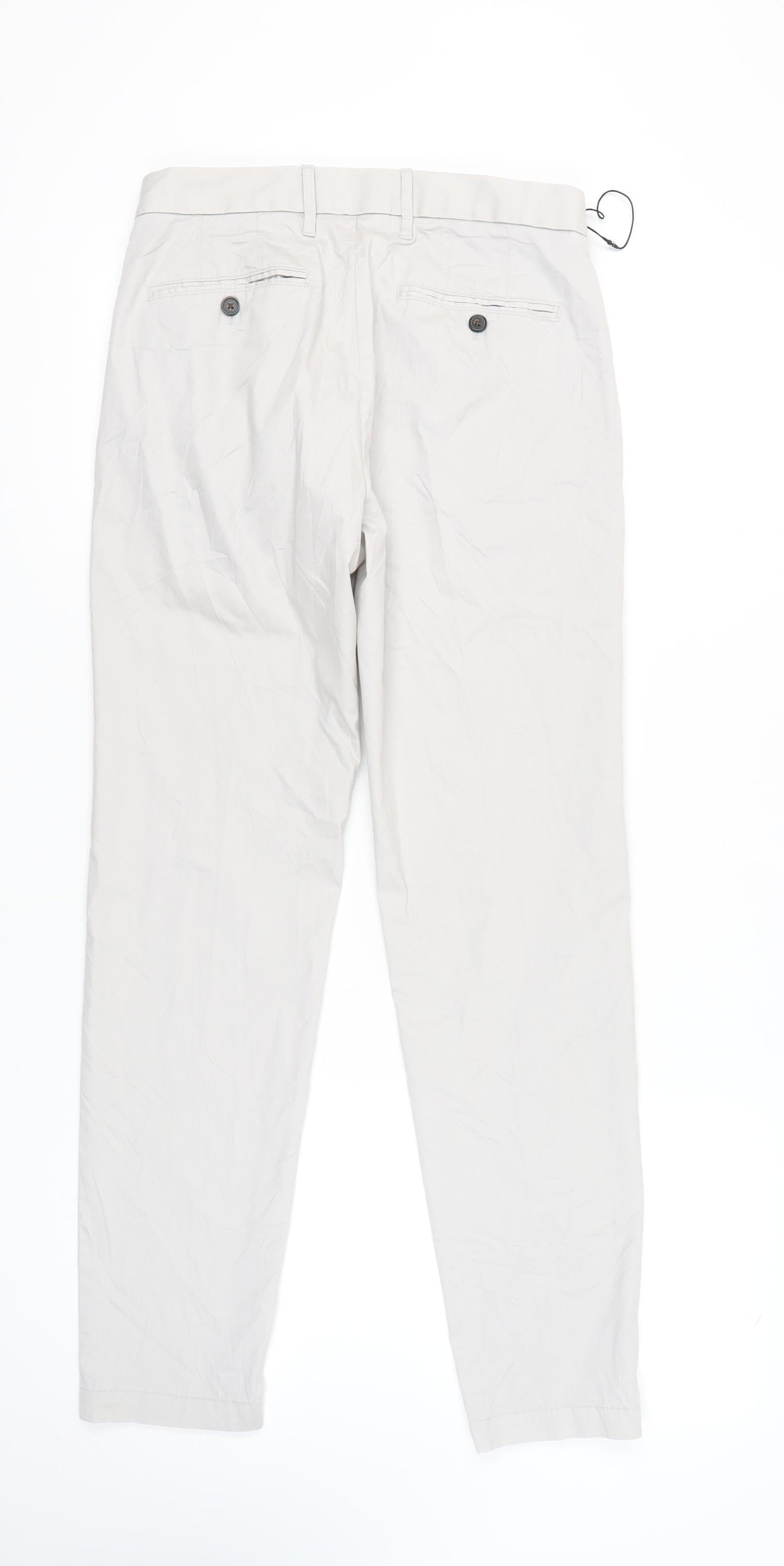 Marks and Spencer Men's Beige Regular Fit Trousers