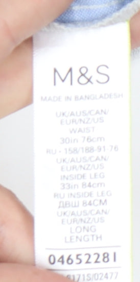 Marks and Spencer Men's Beige Regular Fit Trousers