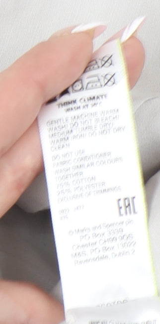 Marks and Spencer Men's Beige Regular Fit Trousers