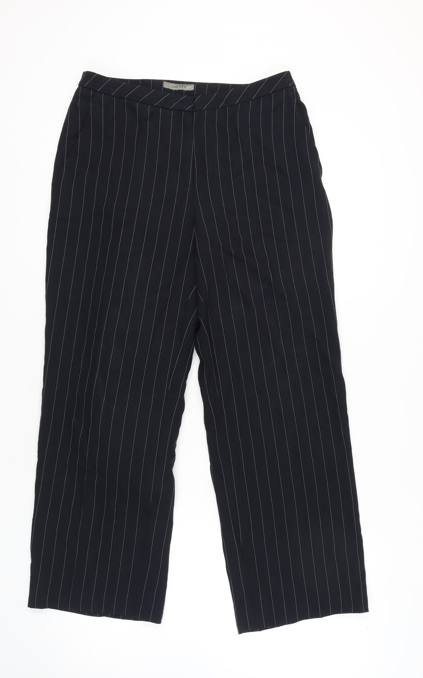 Jaeger Women's Black Striped Trousers Size 12