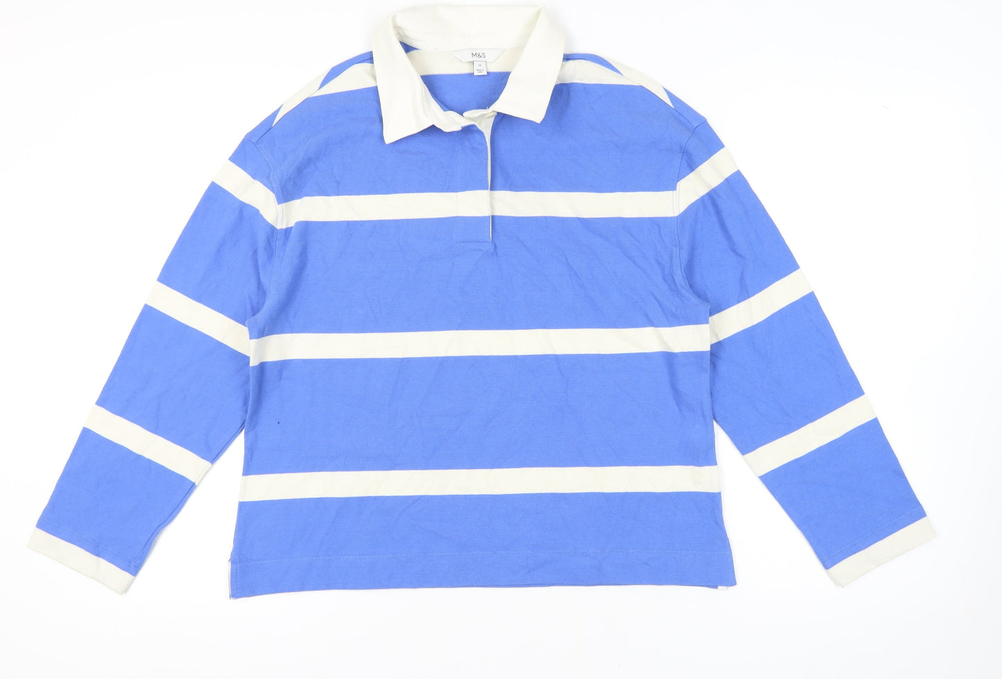 Womens UK Size 12 Marks and Spencer Blue  Polo