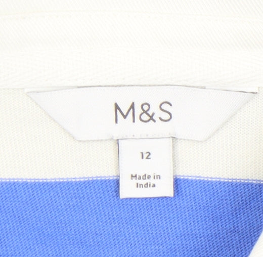 Womens UK Size 12 Marks and Spencer Blue  Polo