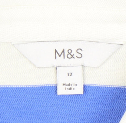 Womens UK Size 12 Marks and Spencer Blue  Polo