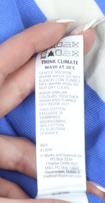 Womens UK Size 12 Marks and Spencer Blue  Polo